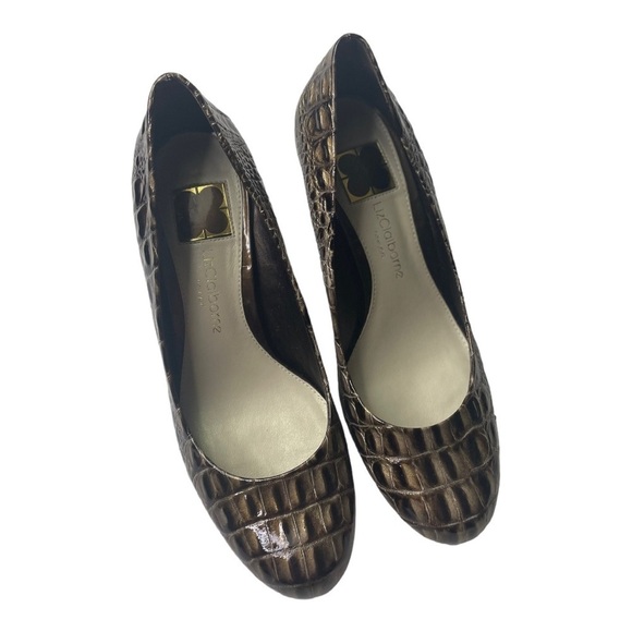 Liz Claiborne New York Johnnie Brown Patent Leather Heels - Picture 7 of 7